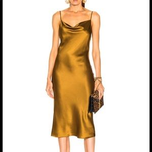 Fleur du Mal silk cowl dress.